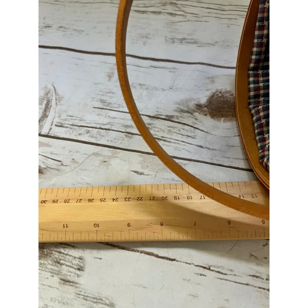 Longaberger Woven Memories Basket 2002 Red Natural Star Liner Small 7.5in